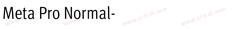 Meta Pro Normal字体转换